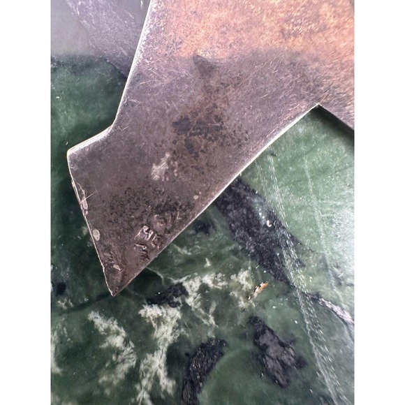 Vintage 925 Sterling Silver Abalone Shell Inlay Geometric Pin Brooch Signed - Picture 8 of 11